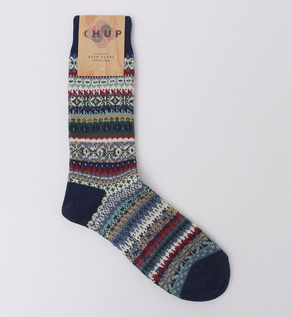 SHIPS「CHUP: SNEACHTA CREW SOCKS」|ソックス|ネイビー
