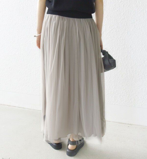 SHIPS for women「〈手洗い可能〉リバーシブル チュール カッセン スカート」|スカート|