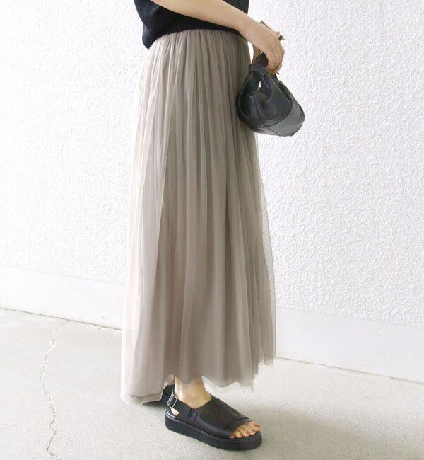 SHIPS for women「〈手洗い可能〉リバーシブル チュール カッセン スカート」|スカート|