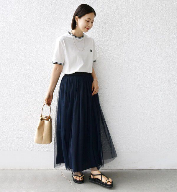 SHIPS for women「〈手洗い可能〉リバーシブル チュール カッセン スカート」|スカート|