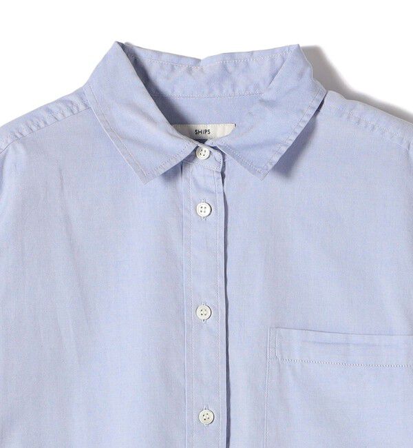 SHIPS for women「〈洗濯機可能〉ピン オックス 刺繍 シャツ」|シャツ・ブラウス|