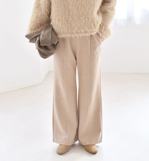 quaranciel「quaranciel:〈手洗い可能〉ウォーム ジャージー セミフレア イージー パンツ」|その他|