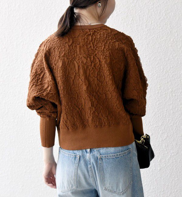 SHIPS any「SHIPS any:〈手洗い可能〉ジャカード バンピー コンパクト カーディガン」|カーディガン|