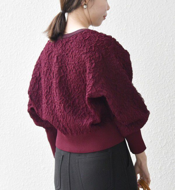 SHIPS any「SHIPS any:〈手洗い可能〉ジャカード バンピー コンパクト カーディガン」|カーディガン|