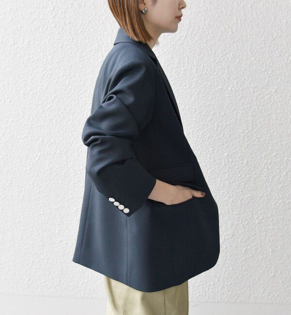 SHIPS any「SHIPS any: オックス シングル テーラード ブレザー ジャケット［NAVY BLUE］」|テーラードジャケット|