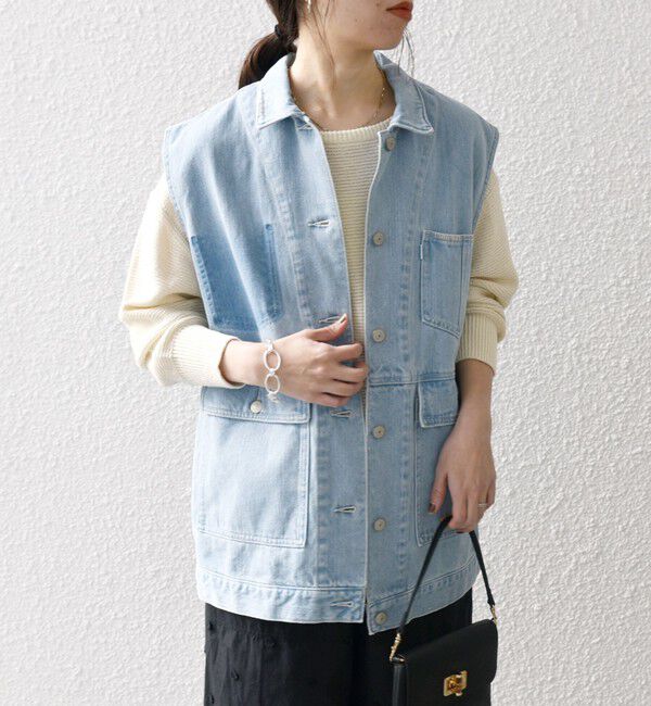 SHIPS any「SHIPS any:〈洗濯機可能〉デニム ベスト［SHIPS any DENIM］」|ベスト・ジレ|