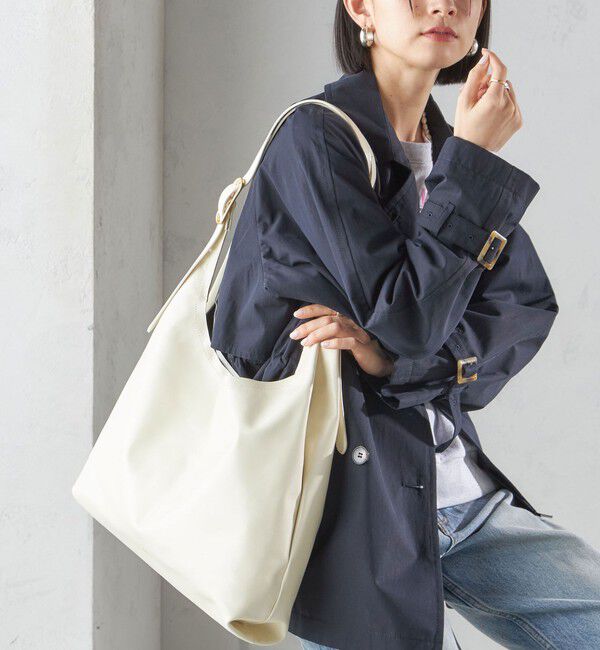 SHIPS for women「BEAURE:パーティション レザー バッグ 大」|トートバッグ|ナチュラル