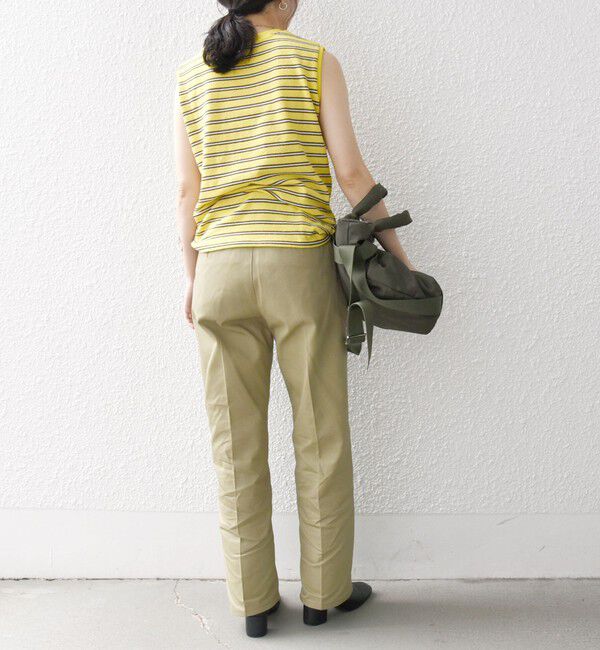 SHIPS any「SHIPS any:〈洗濯機可能〉パイル ボーダー ノースリーブ TEE」|タンクトップ|