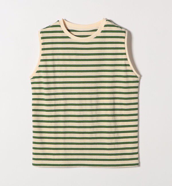 SHIPS any「SHIPS any:〈洗濯機可能〉パイル ボーダー ノースリーブ TEE」|タンクトップ|