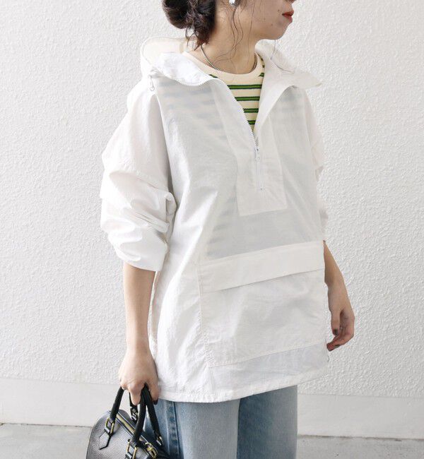 SHIPS any「【SHIPS any別注】La Hutte:〈洗濯機可能〉ロゴ アノラック パーカー」|パーカー|