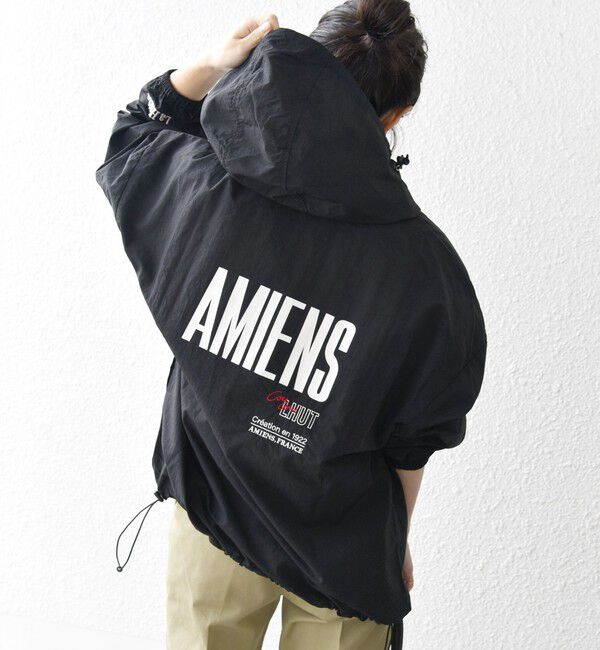 SHIPS any「【SHIPS any別注】La Hutte:〈洗濯機可能〉ロゴ アノラック パーカー」|パーカー|ブラック