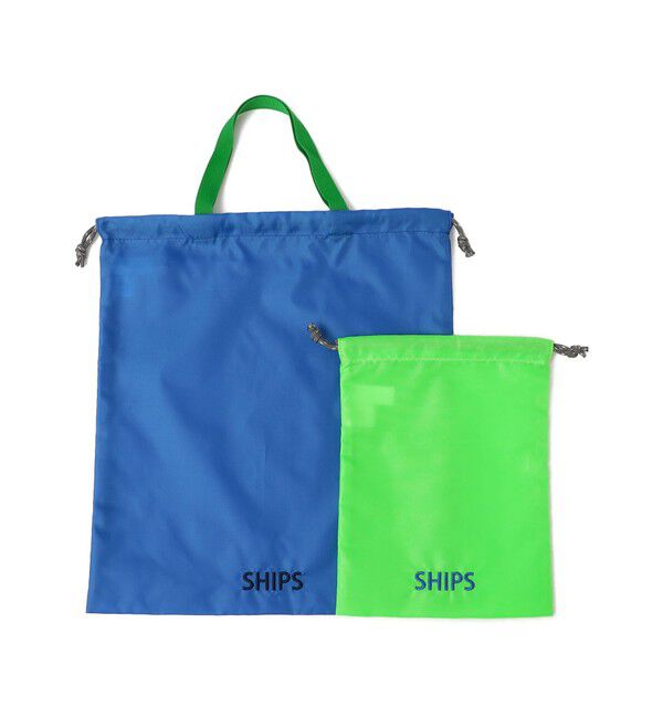 SHIPS KIDS「SHIPS KIDS:巾着 2点セット」|ポーチ|ブルー