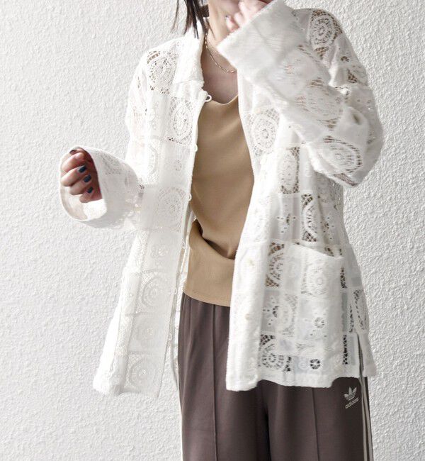 SHIPS any「SHIPS any:〈手洗い可能〉パッチワーク レース ジャケット シャツ」|その他|