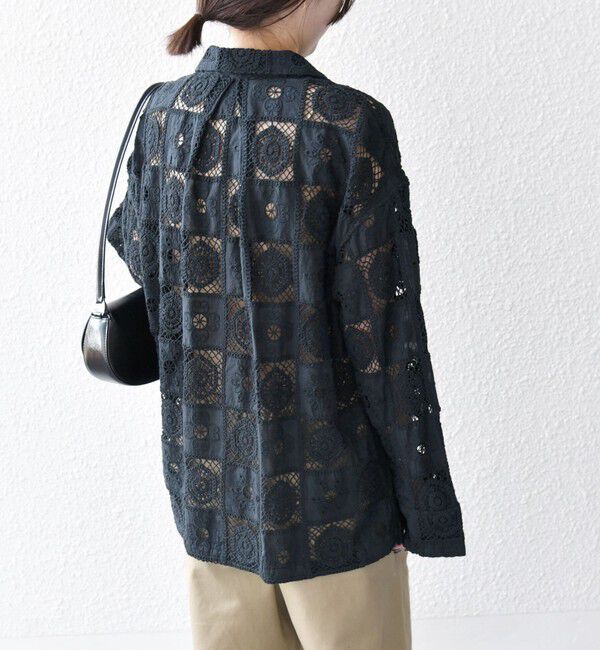 SHIPS any「SHIPS any:〈手洗い可能〉パッチワーク レース ジャケット シャツ」|その他|