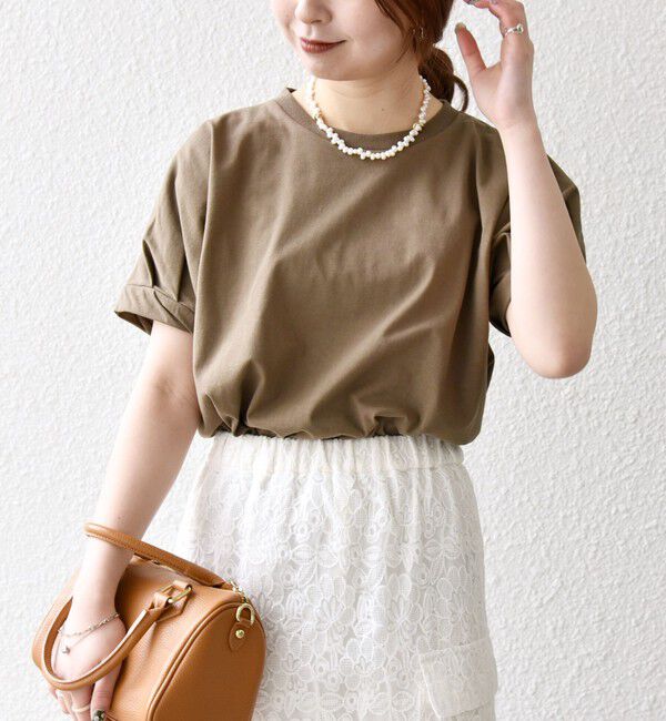 SHIPS any「SHIPS any:〈UVカット/接触冷感/吸水速乾/洗濯機可能〉USAコットン ツイスト TEE」|Tシャツ・カットソー|