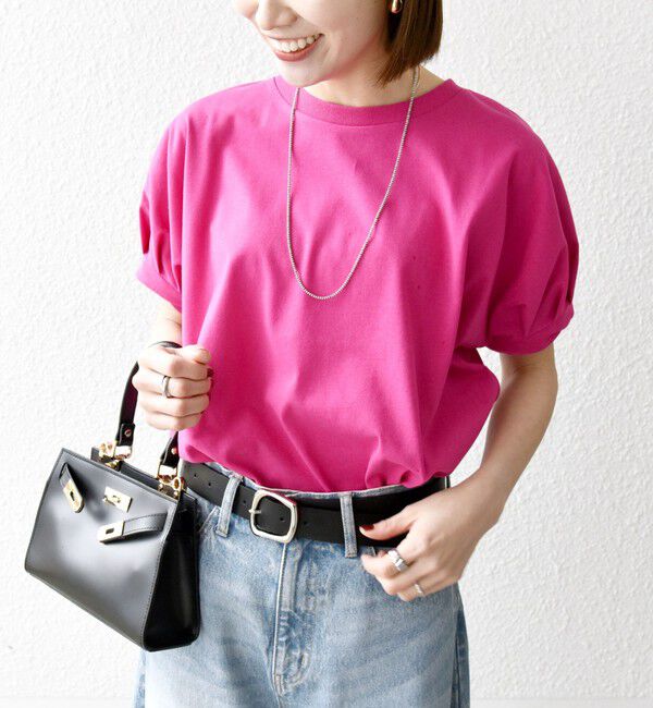 SHIPS any「SHIPS any:〈UVカット/接触冷感/吸水速乾/洗濯機可能〉USAコットン ツイスト TEE」|Tシャツ・カットソー|