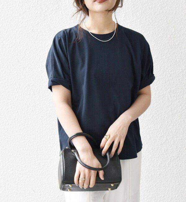 SHIPS any「SHIPS any:〈UVカット/接触冷感/吸水速乾/洗濯機可能〉USAコットン ツイスト TEE」|Tシャツ・カットソー|