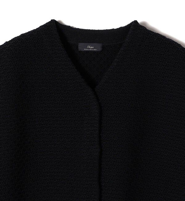 SHIPS for women「SHIPS Primary Navy Label:〈手洗い可能〉クロップド ニット ベスト」|ベスト・ジレ|