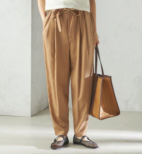 SHIPS for women「小泉里子コラボ:〈手洗い可能〉ツイル ウエスト テーパード パンツ」|その他|