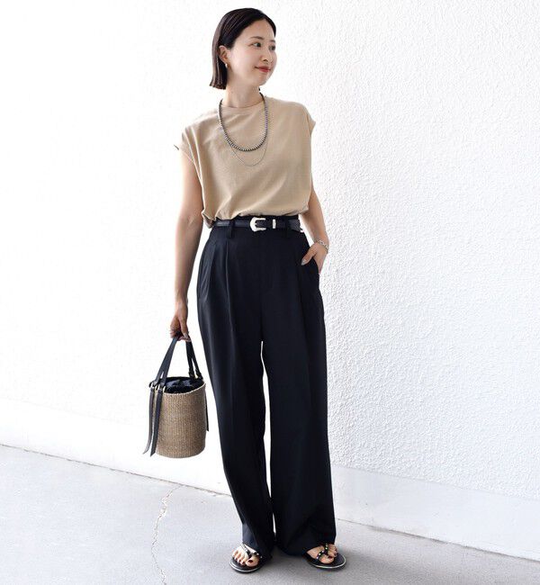 SHIPS for women「〈手洗い可能〉DEPEND アムンゼン ノースリーブ カットソー」|Tシャツ・カットソー|