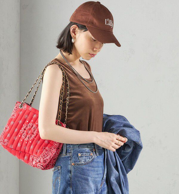 SHIPS for women「〈手洗い可能〉ポリエステル スノー ベロア 前後 2WAY タンクトップ」|タンクトップ|