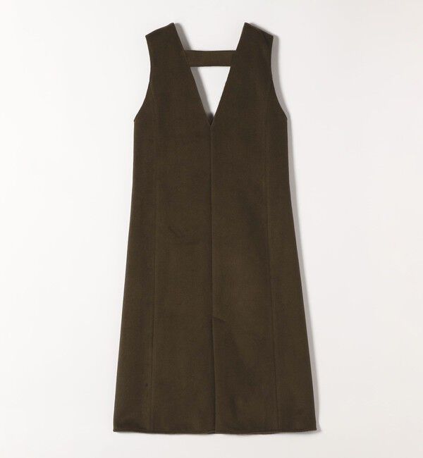 quaranciel「quaranciel: ジャージー メルトン Vネック ジャンパー スカート」|ジャンパースカート|