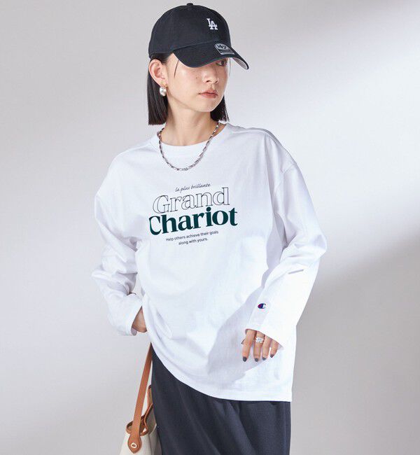 SHIPS for women「【SHIPS別注】Champion: プリント ロングスリーブ TEE」|Tシャツ・カットソー|