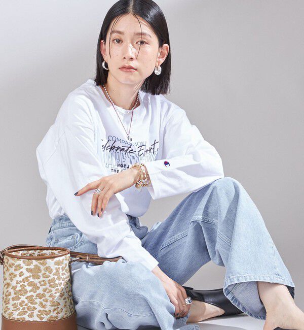 SHIPS for women「【SHIPS別注】Champion: プリント ロングスリーブ TEE」|Tシャツ・カットソー|