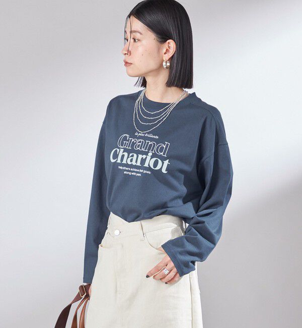 SHIPS for women「【SHIPS別注】Champion: プリント ロングスリーブ TEE」|Tシャツ・カットソー|
