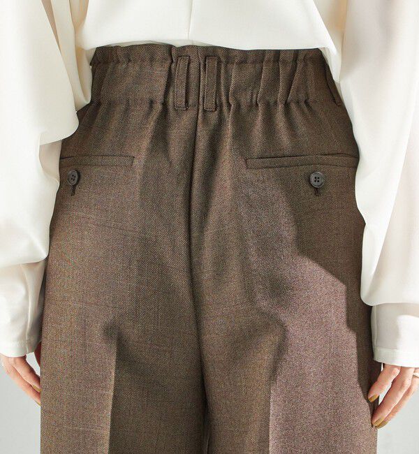 SHIPS for women「〈手洗い可能〉TUMUGITO(R) シャーク ツイード タック パンツ」|その他|