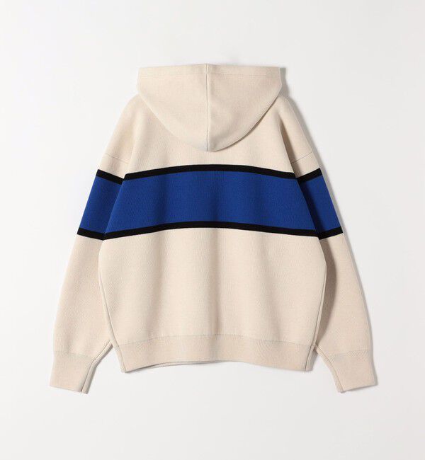 SHIPS any「SHIPS any:〈手洗い可能〉パネル ボーダー フーディー ニット プルオーバー」|パーカー|