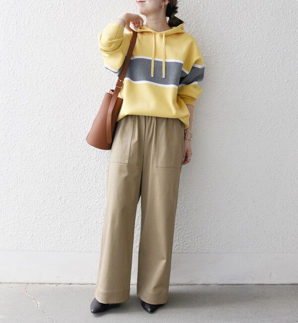 SHIPS any「SHIPS any:〈手洗い可能〉パネル ボーダー フーディー ニット プルオーバー」|パーカー|