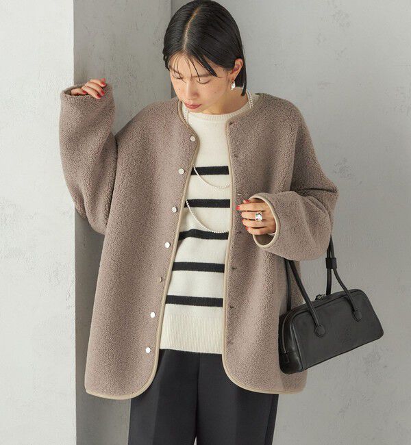 SHIPS for women「【一部WEB限定】〈手洗い可能〉NEW リバーシブル ボア ブルゾン」|ブルゾン・スタジャン|