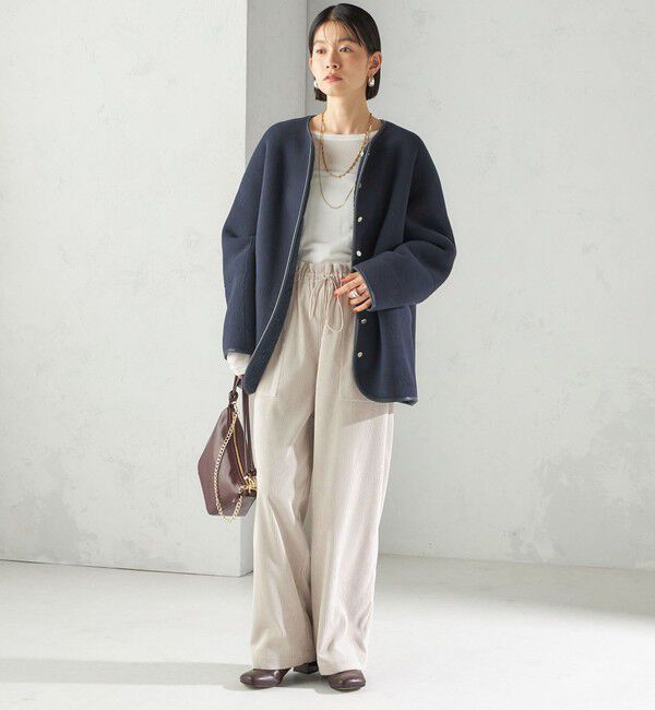 SHIPS for women「【一部WEB限定】〈手洗い可能〉NEW リバーシブル ボア ブルゾン」|ブルゾン・スタジャン|