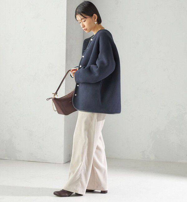 SHIPS for women「【一部WEB限定】〈手洗い可能〉NEW リバーシブル ボア ブルゾン」|ブルゾン・スタジャン|