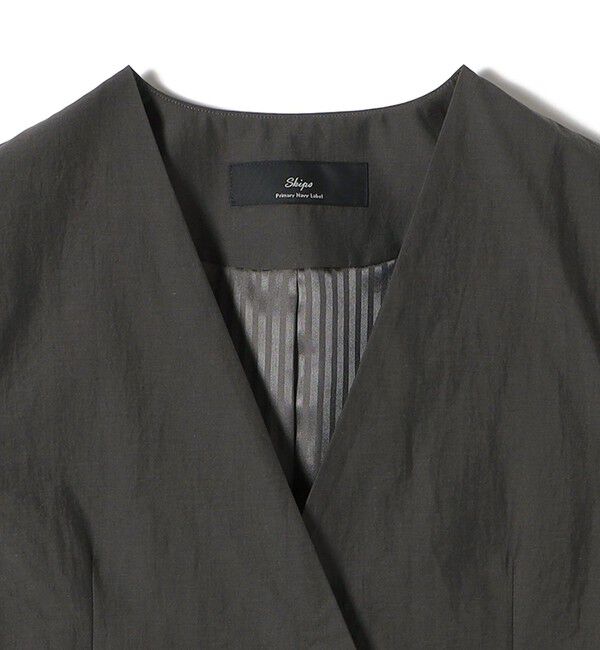 SHIPS for women「SHIPS Primary Navy Label:〈手洗い可能〉MANTECO ジレ」|ベスト・ジレ|