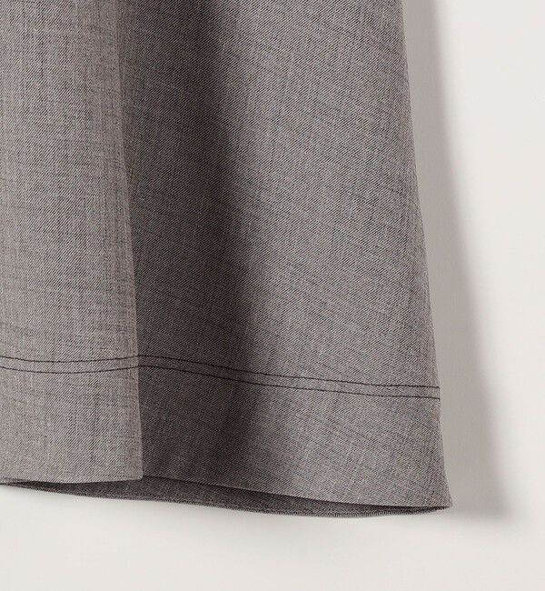 quaranciel「quaranciel:〈洗濯機可能〉ウーステッド ステッチワーク ポケット フレア Vネック ワンピース」|ワンピース|