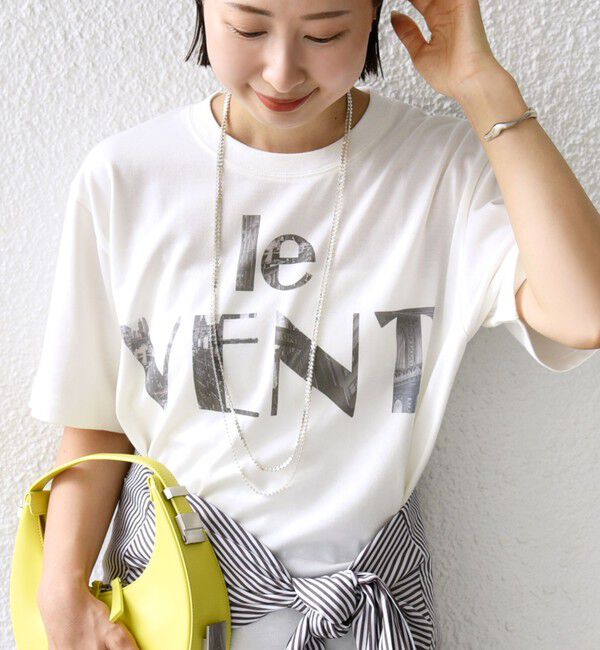 SHIPS for women「【WEB限定】コットン 天竺 ロゴ プリント TEE」|Tシャツ・カットソー|