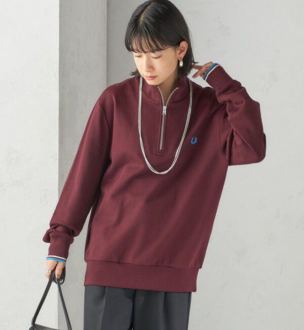 SHIPS for women「FRED PERRY: M3574 HALF ZIP SHIRT」|スウェット・ジャージ|
