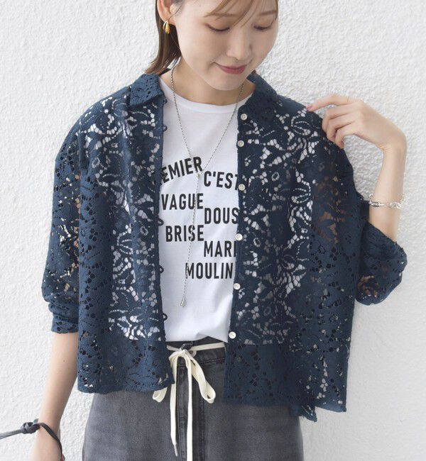 SHIPS for women「〈手洗い可能〉レース シャツ 羽織」|シャツ・ブラウス|