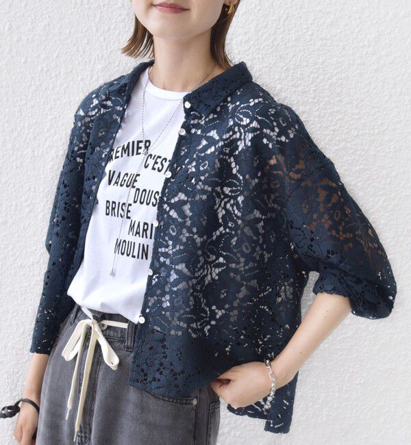 SHIPS for women「〈手洗い可能〉レース シャツ 羽織」|シャツ・ブラウス|