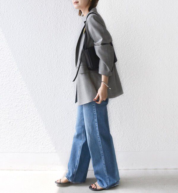 SHIPS for women「〈手洗い可能〉ウォッシャブル ウール チェック ダブル ジャケット」|テーラードジャケット|