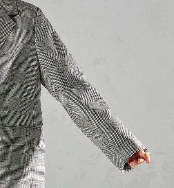 SHIPS for women「〈手洗い可能〉ウォッシャブル ウール チェック ダブル ジャケット」|テーラードジャケット|