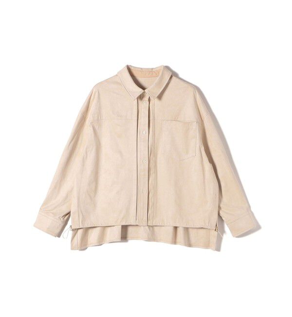 SHIPS for women「〈手洗い可能〉ポリエステル スエード 裾 ドロスト シャツ 羽織」|シャツ・ブラウス|