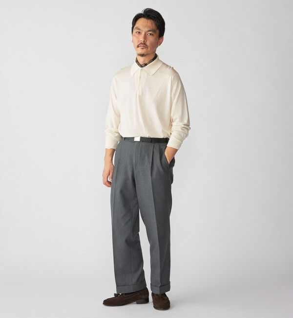 SHIPS「【SHIPS別注】JOHNSMEDLEY: ISIS ロングスリーブ ニット ポロシャツ」|ニット・セーター|