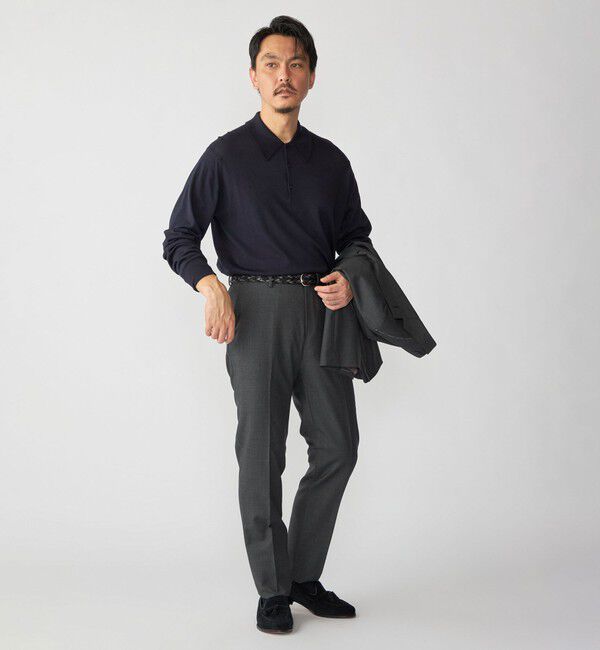 SHIPS「【SHIPS別注】JOHNSMEDLEY: ISIS ロングスリーブ ニット ポロシャツ」|ニット・セーター|