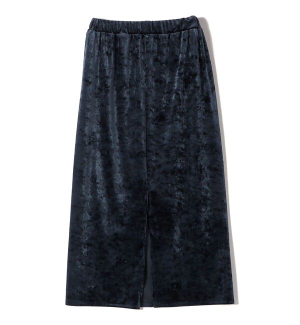 SHIPS for women「〈手洗い可能〉スノー クラッシュ ポリエステル ベロア ウエスト ゴム スカート」|スカート|