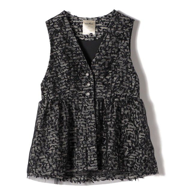 SHIPS for women「【SHIPS別注】troisiemeCHACO: チュール ジレ（セレモニー対応可）」|ベスト・ジレ|ダークグレー