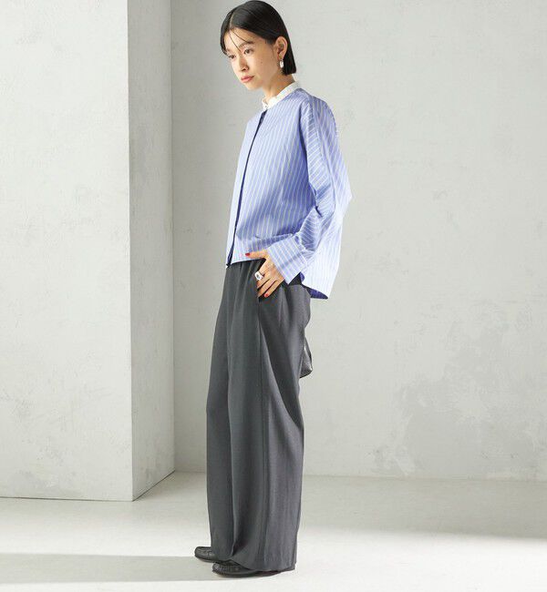 SHIPS for women「〈手洗い可能〉メルティ ウォーム タック ワイド パンツ」|その他|