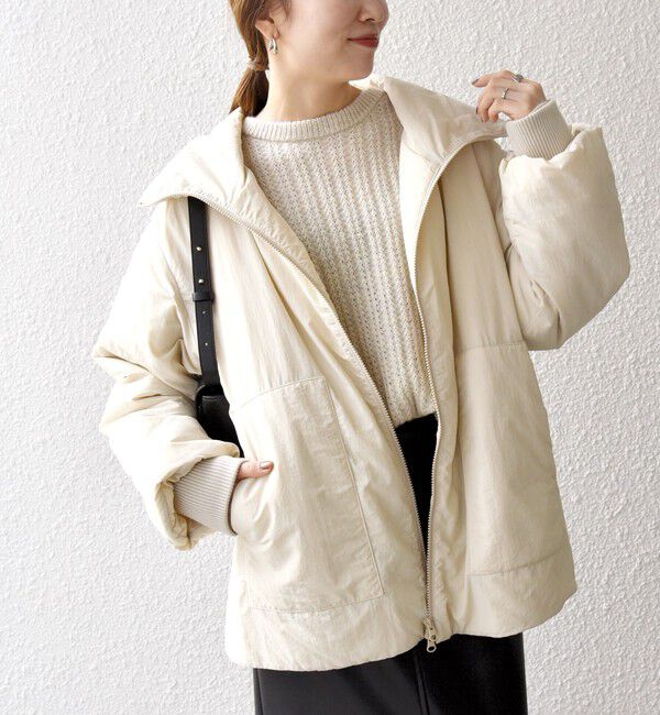 SHIPS any「【WEB限定】SHIPS any: 中綿 ダブル ジップ スタンド ブルゾン」|ブルゾン・スタジャン|